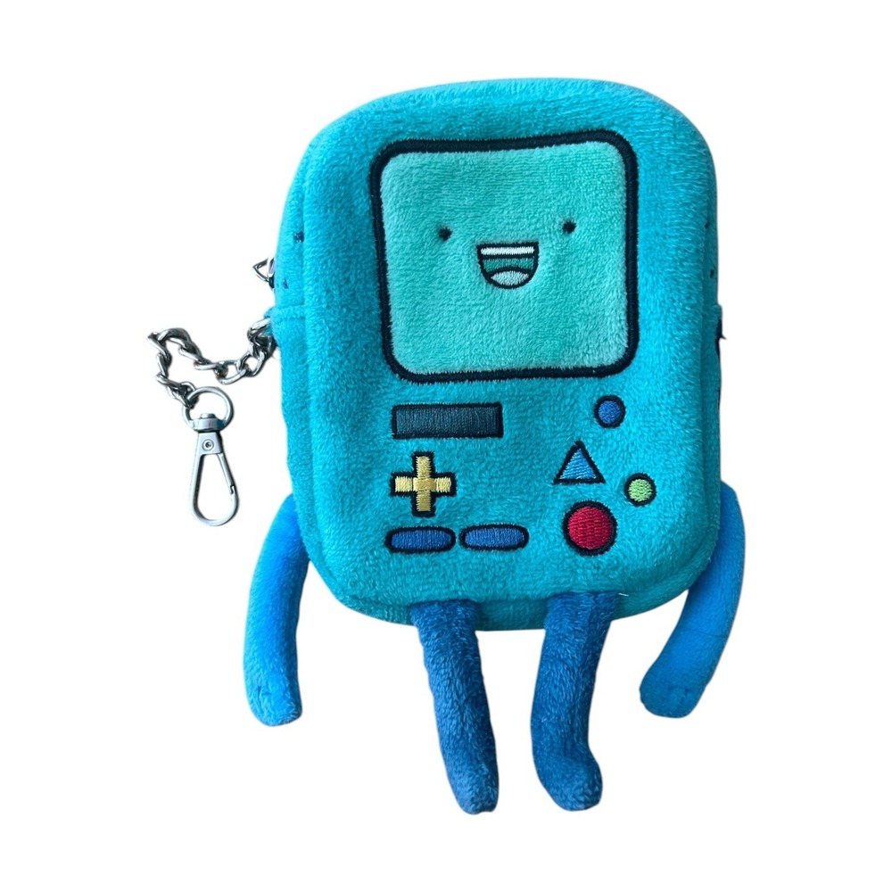 Adventure Time BMO Plush Zippered Keychain Coin Purse Green 5"
